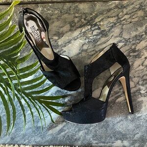 Y2K Michael Kors DISCO CHIC Black Platform Heels